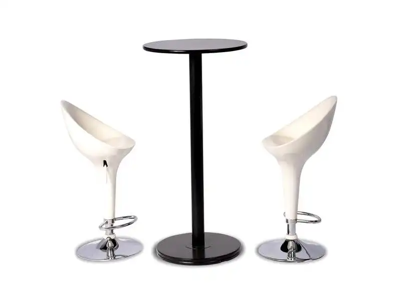 Round Cocktail Table - Black for rent