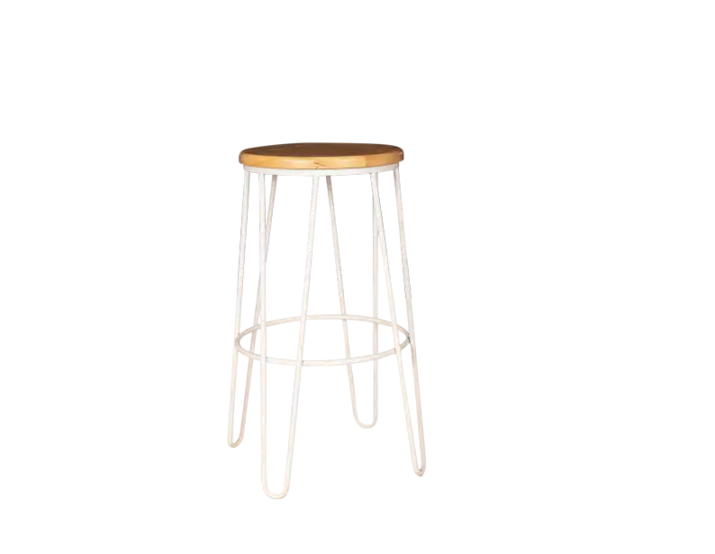 Hairpin Bar stool White Leg