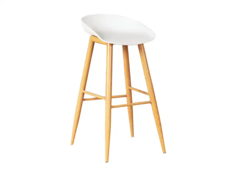 Scandinavian Bar Stool - White Seat