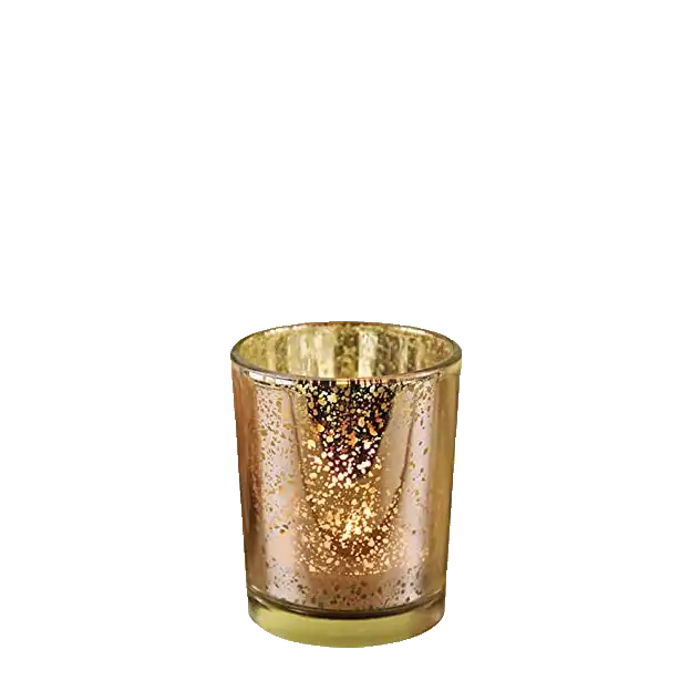 Golden Glass Cup Candle Holder  for rent