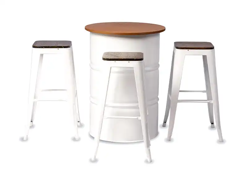 Baxton Bar Stool - White for rent