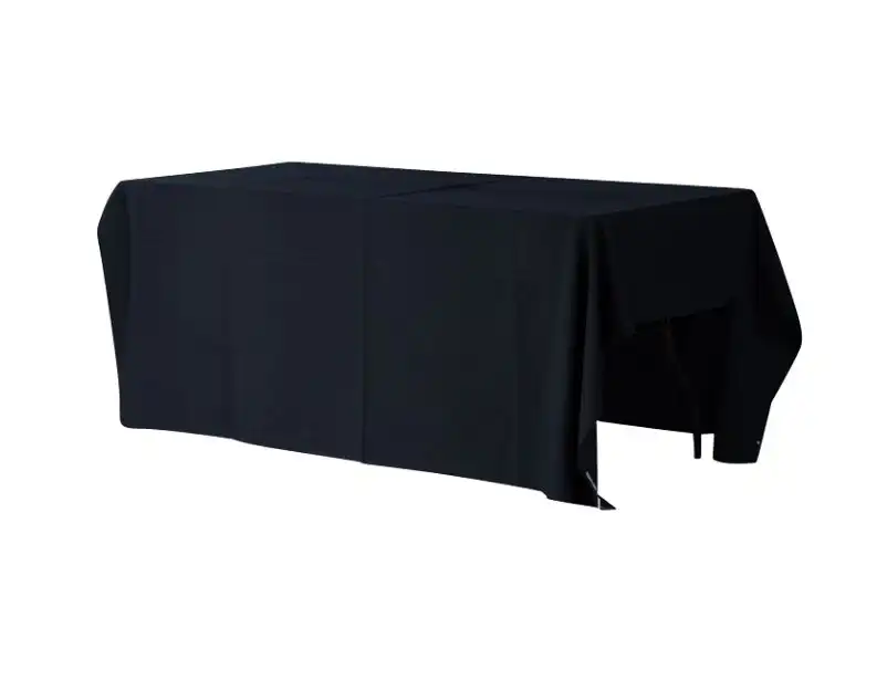 Rectangle Dining Table with Full Cloth - Black for rent