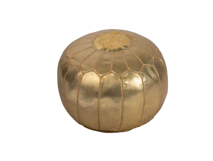 Moroccan Pouf - Gold