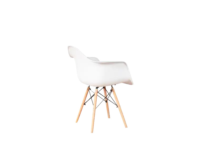 Scandinavian White Armchair for rent