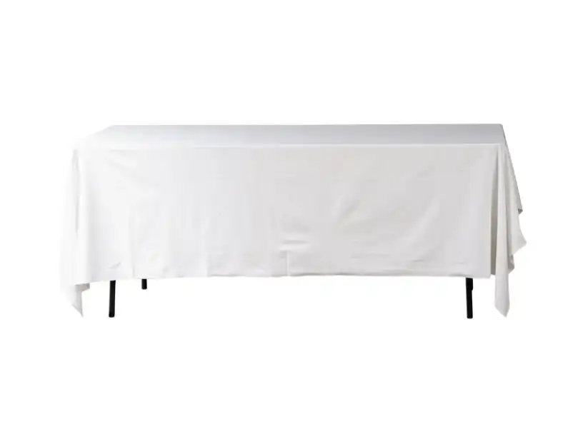 Rectangular Dining Table Full Cloth - White for rent