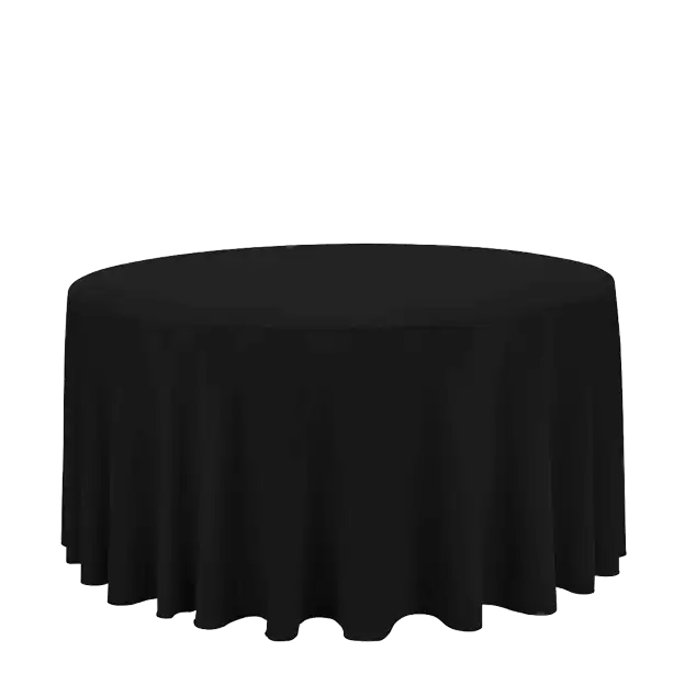 8 Seater Round Table with Black Cloth