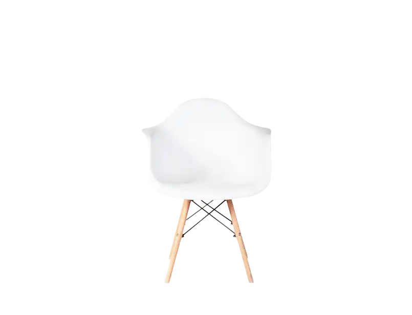 Scandinavian White Armchair for rent