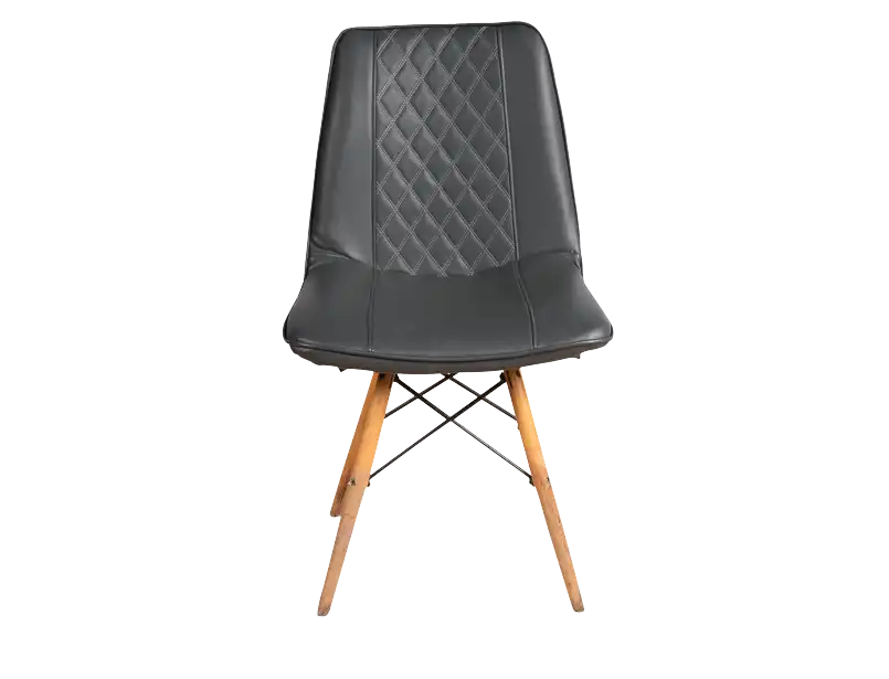 Scandinavian Leather Gray Chair for rent