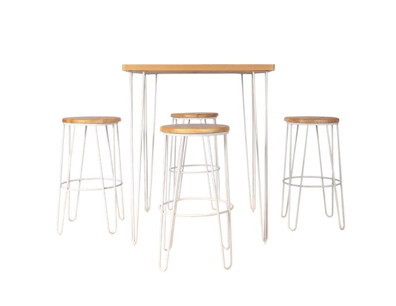 Hairpin Bar stool White Leg for rent