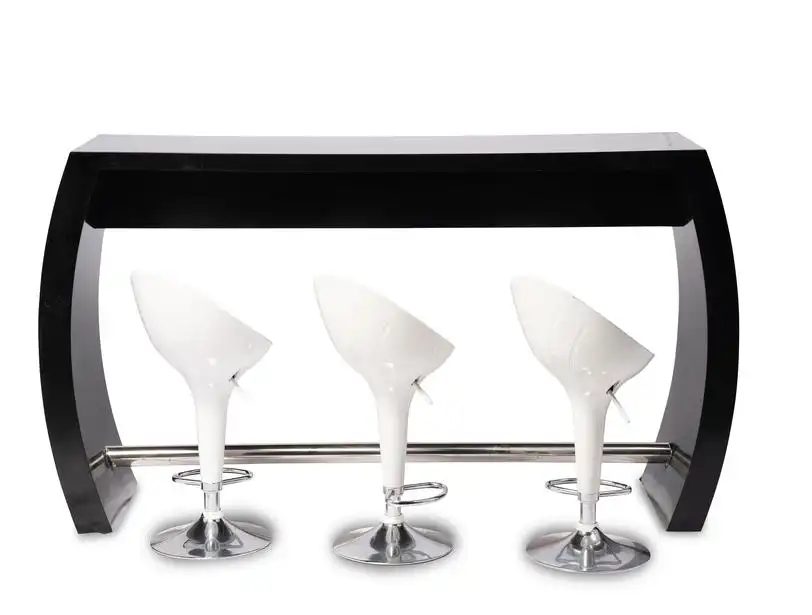 Curve Glossy Bar Table - Black for rent