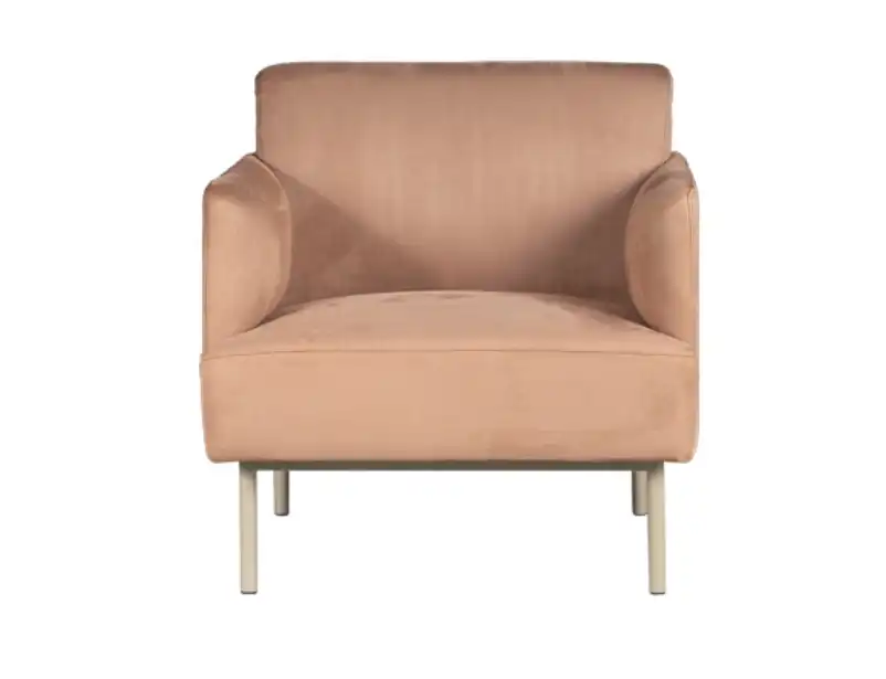 Diviano Single Seater Velvet Sofa - Rose