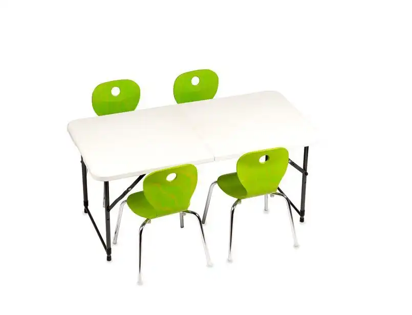 Kids Foldable Rectangular Table - White for rent