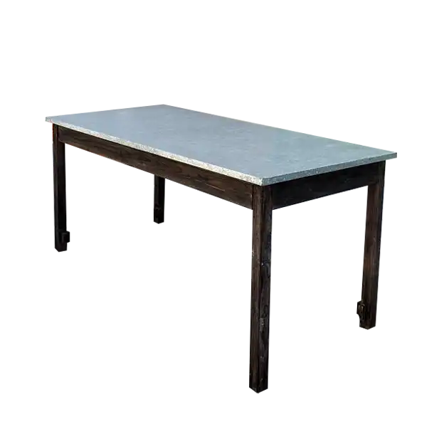  Metal Top Solid Wood Dining Table  for rent