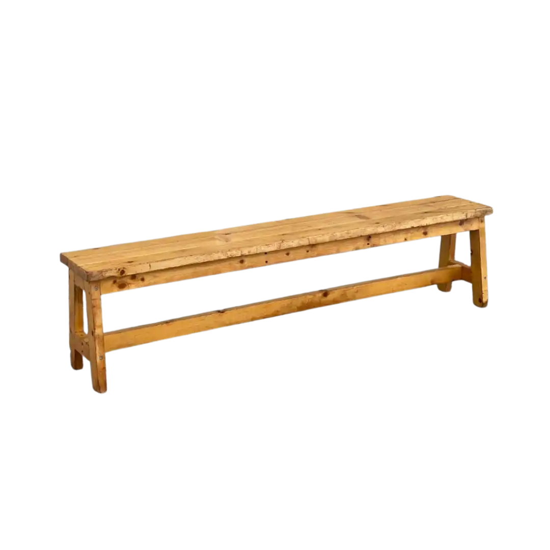 Long Bench Retro Style without Cushion for rent
