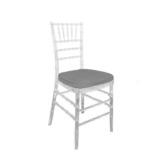 Acrylic Chiavari Chair-Silver Cushion