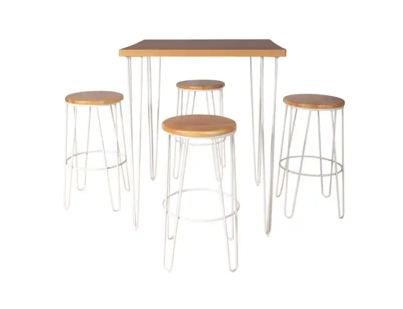 Hairpin Square Cocktail Table - White Legs for rent