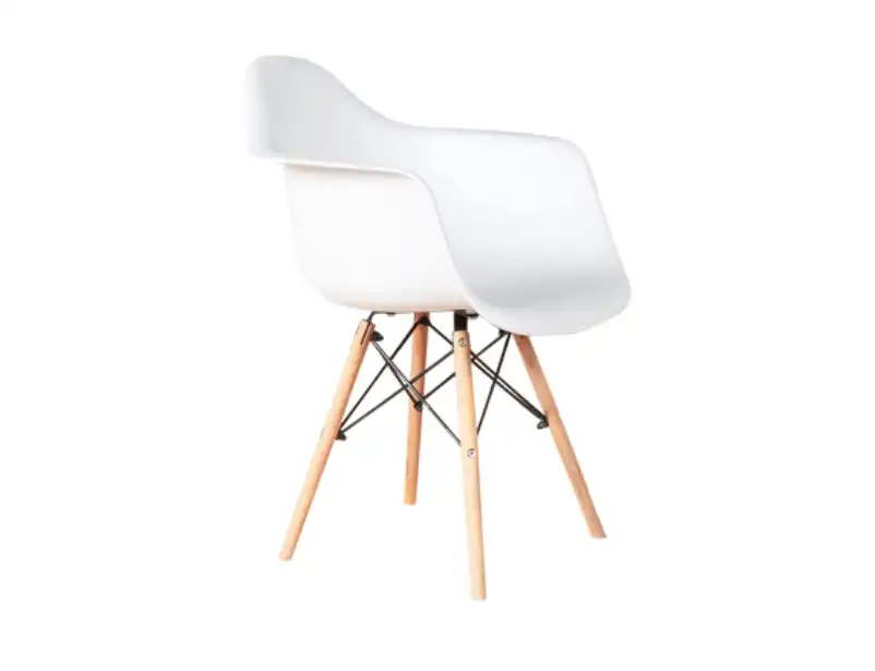 Scandinavian White Armchair for rent