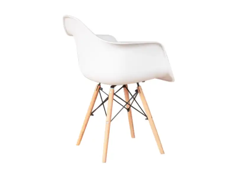 Scandinavian White Armchair for rent