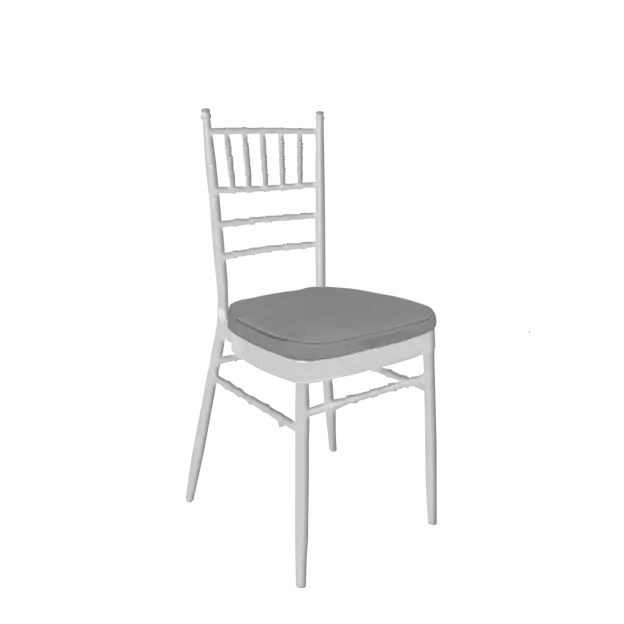 Chiavari Chair White-Silver Cushion for rent