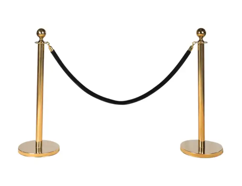 Gold Pole - Black Rope