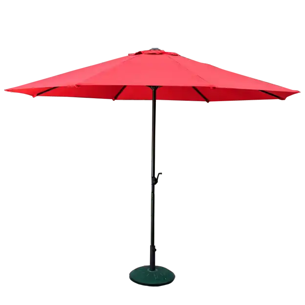 2.7 x 2.7 Red Outdoor Umbrella With Base