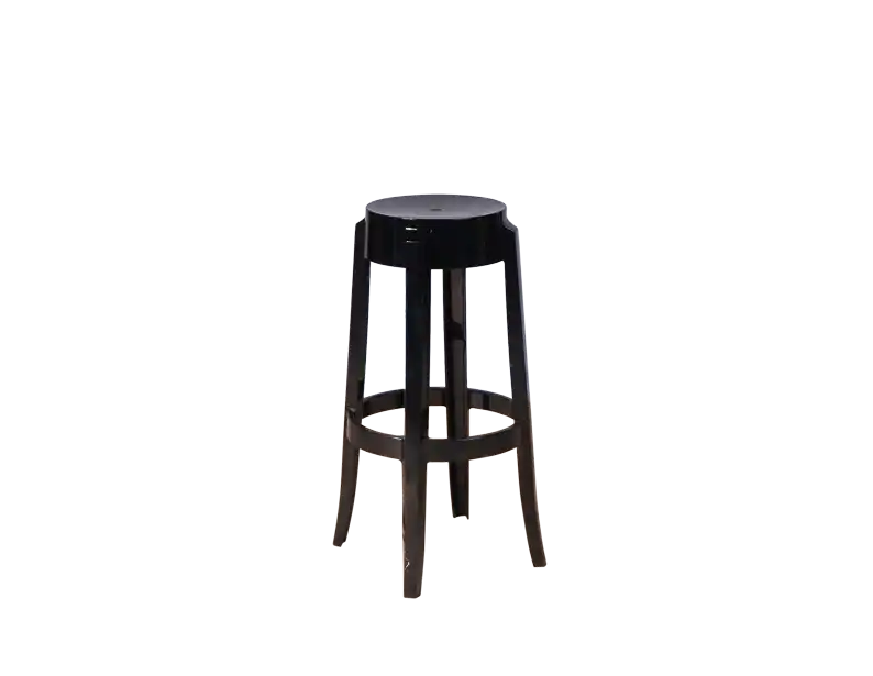 Charles Ghost Bar stool - Black