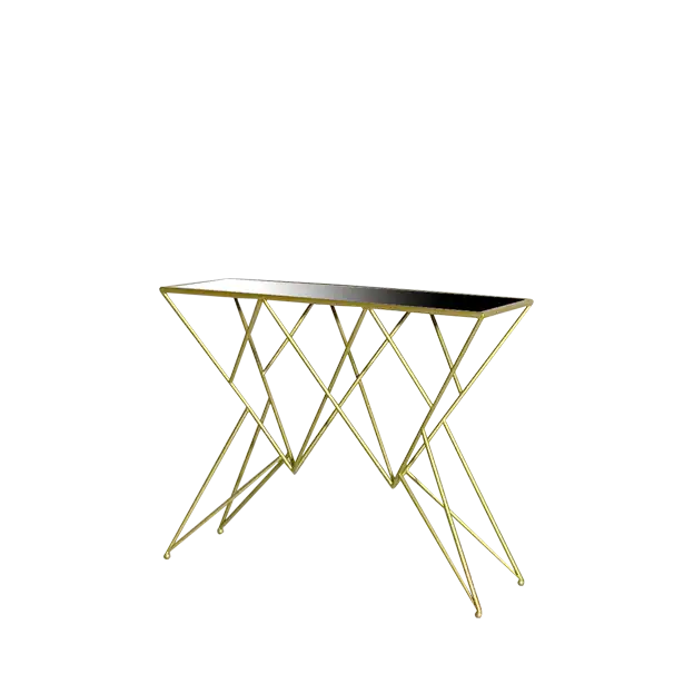 Golden Glass Display Table