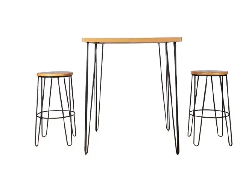 Hairpin Square Cocktail Table - Black Legs for rent