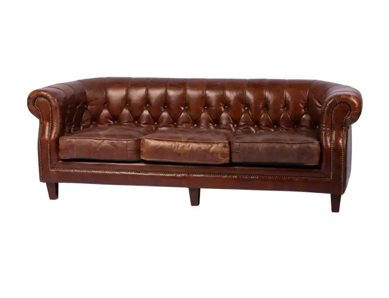 Chesterfield Three Seater Sofa - Dark