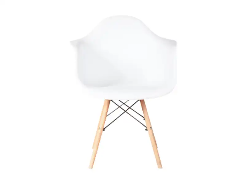 Scandinavian White Armchair