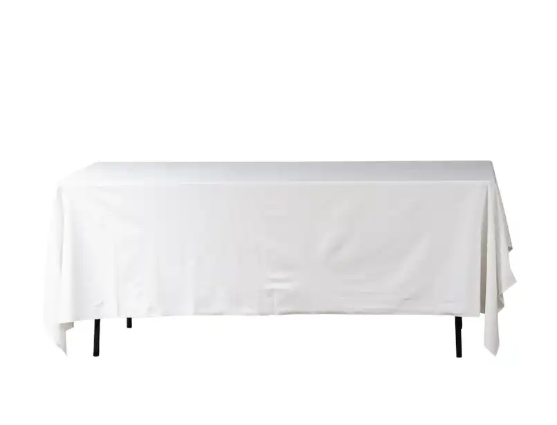 Rectangular Dining Table Full Cloth - White for rent