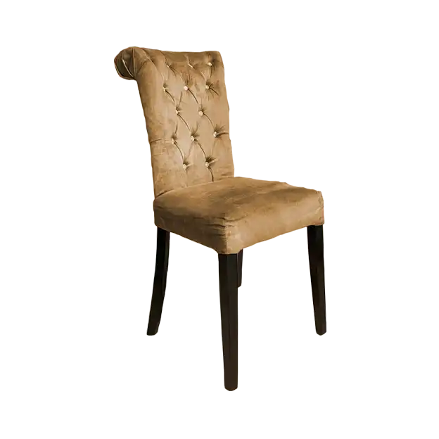 Leviton Tufted Parsons Chair-Brown