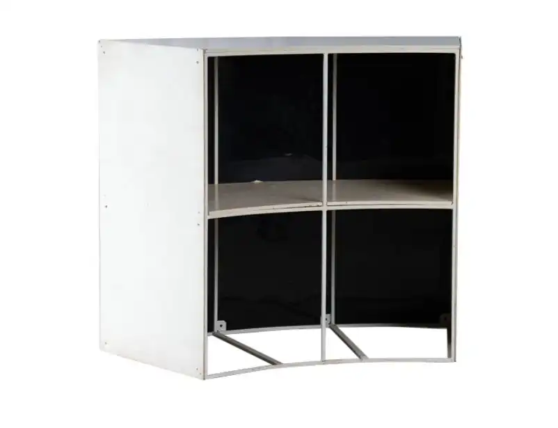 Curve Press Metal Bar Counter - White for rent