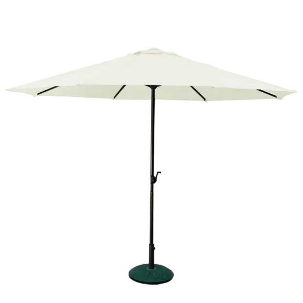 2.7 MeterX2.7 Meter White Outdoor Umbrella With Base