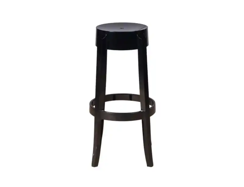 Charles Ghost Bar stool - Black for rent