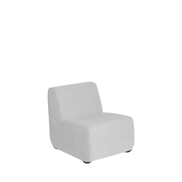 Single Seater White Leather Sofa ATHOOR-SKU-000224