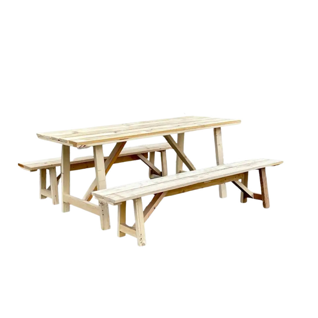 Garden Picnic Table with 2 Benches (SET) ATHOOR-SKU-000757