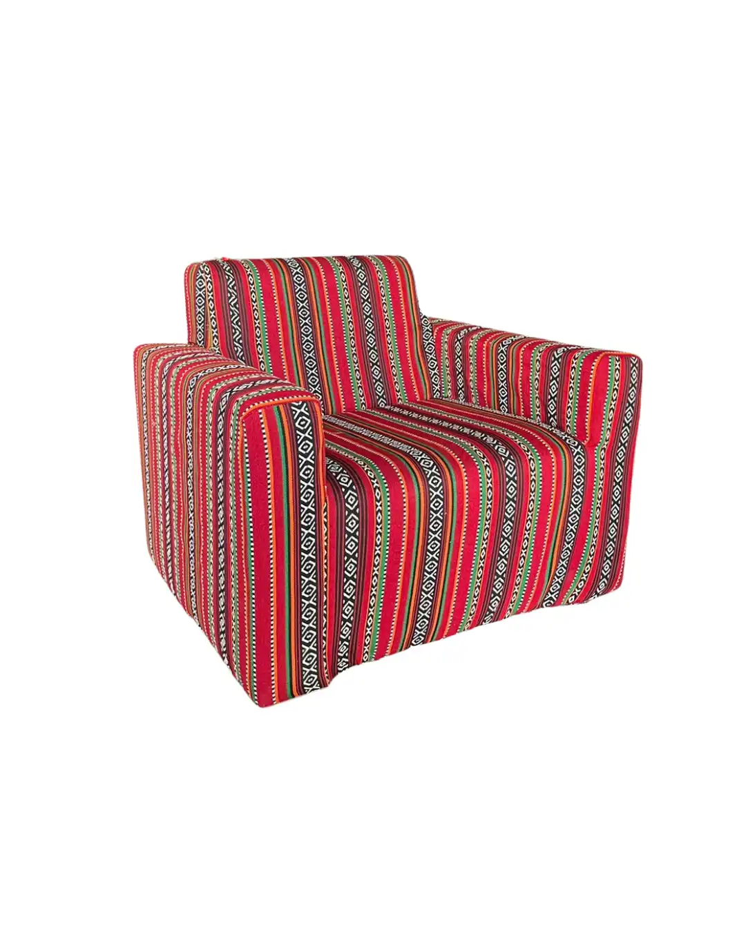 Arabic Majlis Single Seater Sofa with Armrest ATHOOR-SKU-000831