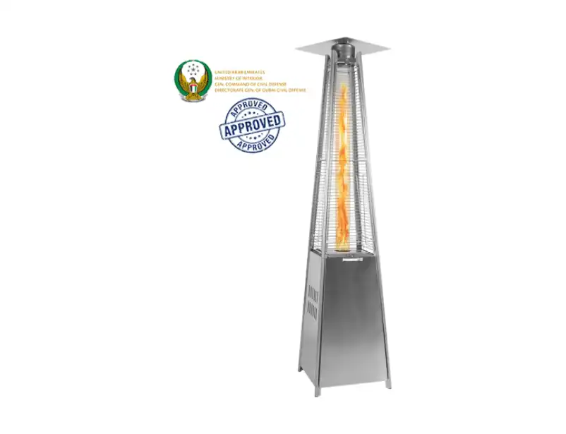 Outdoor Pyramid Gas Heater - Stainless Steel