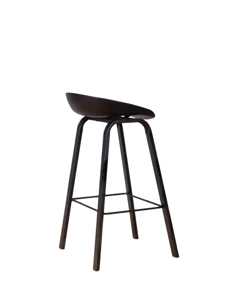 Scandinavian Bar Stool - Black Seat for rent