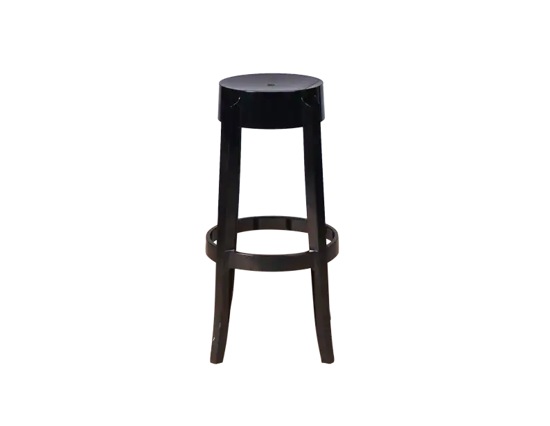 Charles Ghost Bar stool - Black for rent