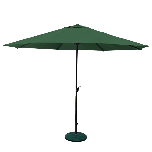 2.7 x 2.7 Green Outdoor Umbrella With Base