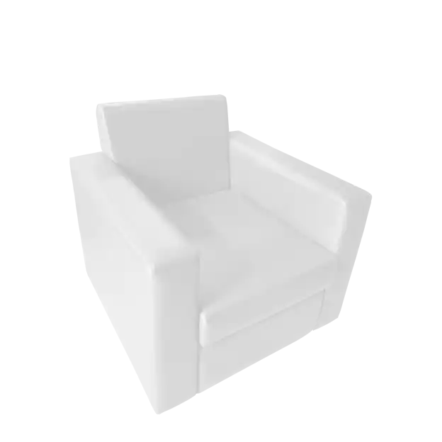 White Single Seater Sofa with Arm Rest ATHOOR-SKU-000219