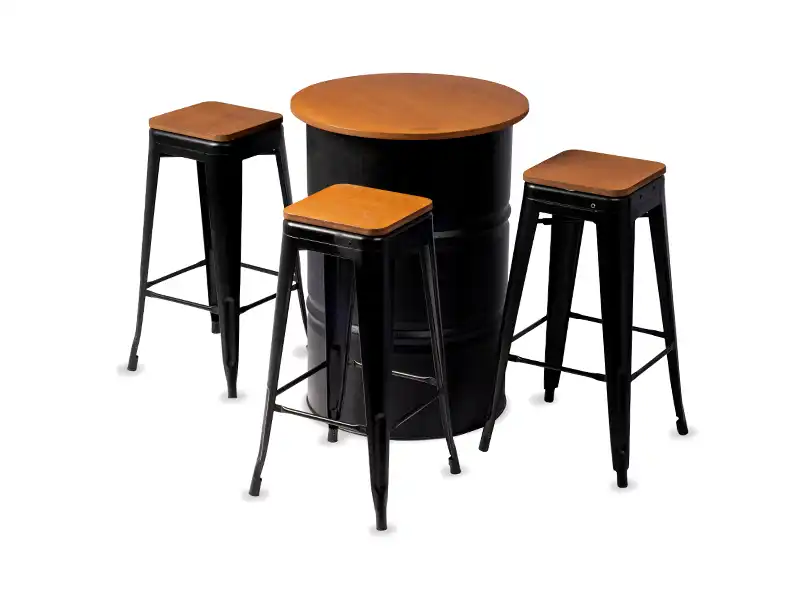 Baxton Bar Stool - Black for rent