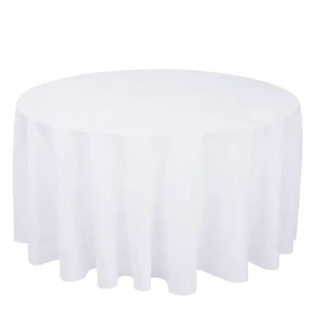 10 Seater Round Table with White Cloth