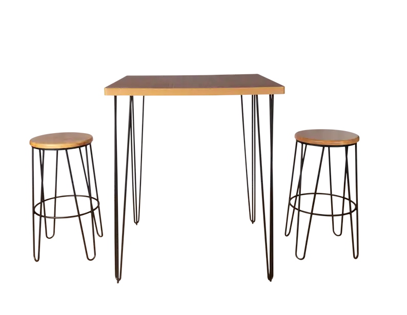 Hairpin Square Cocktail Table - Black Legs for rent