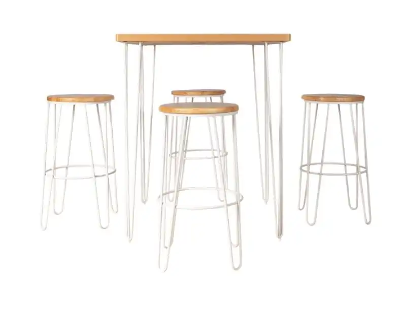 Hairpin Bar stool White Leg for rent