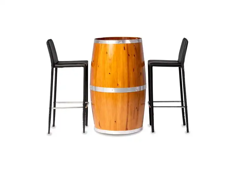 Wine Barrel Cocktail Table for rent