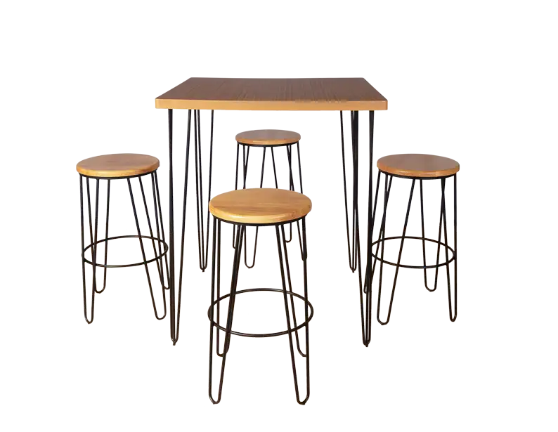 Hairpin Bar stool Black Leg for rent