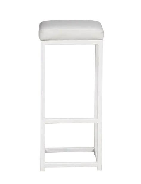 Metal Square Bar stool - White for rent